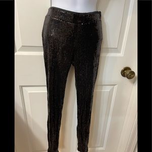 Sequin leggings black sequins back and front M/S